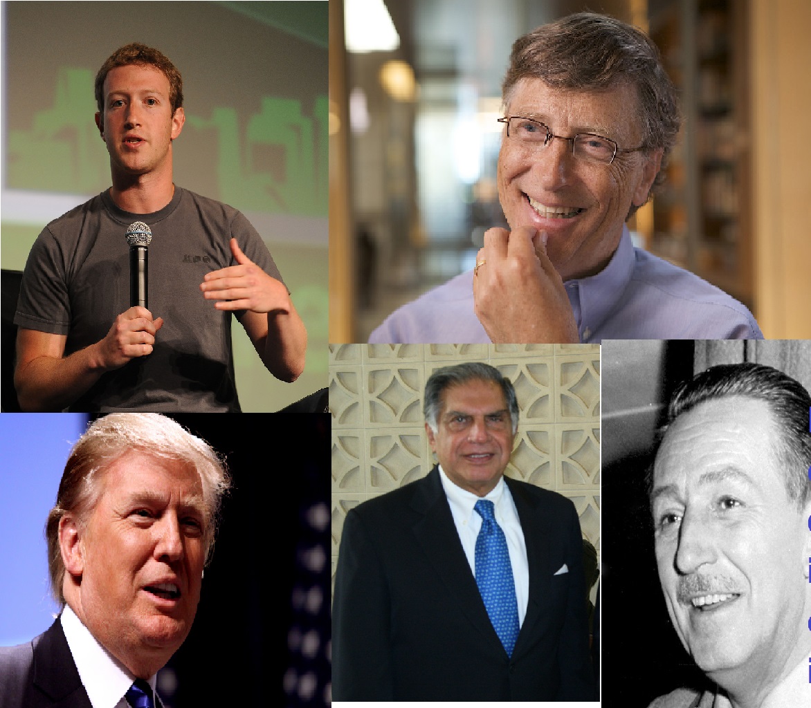 mark zuckerberg bill gates walt disney ratan tata