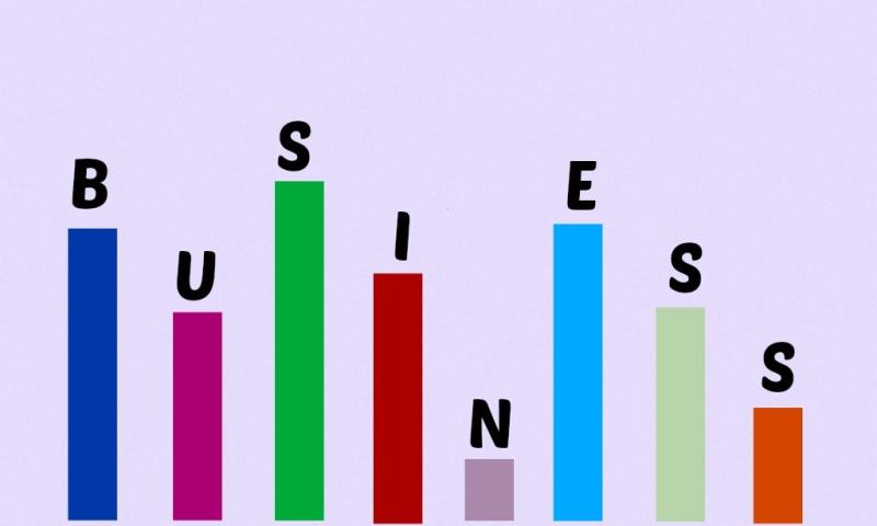 business bars graph fluctuation