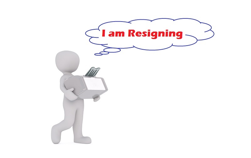 employee resigning office leaving